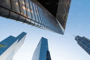 Skyline vanaf onder - Foto skyline Rotterdam