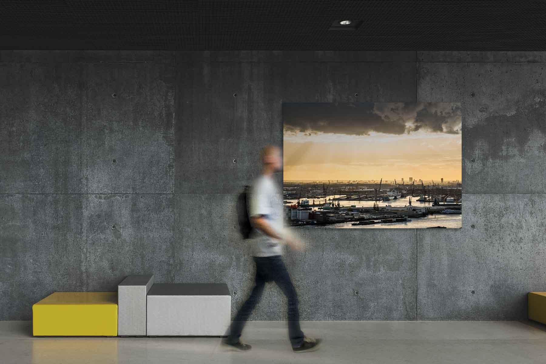 Bewolking boven de haven - Foto haven Rotterdam