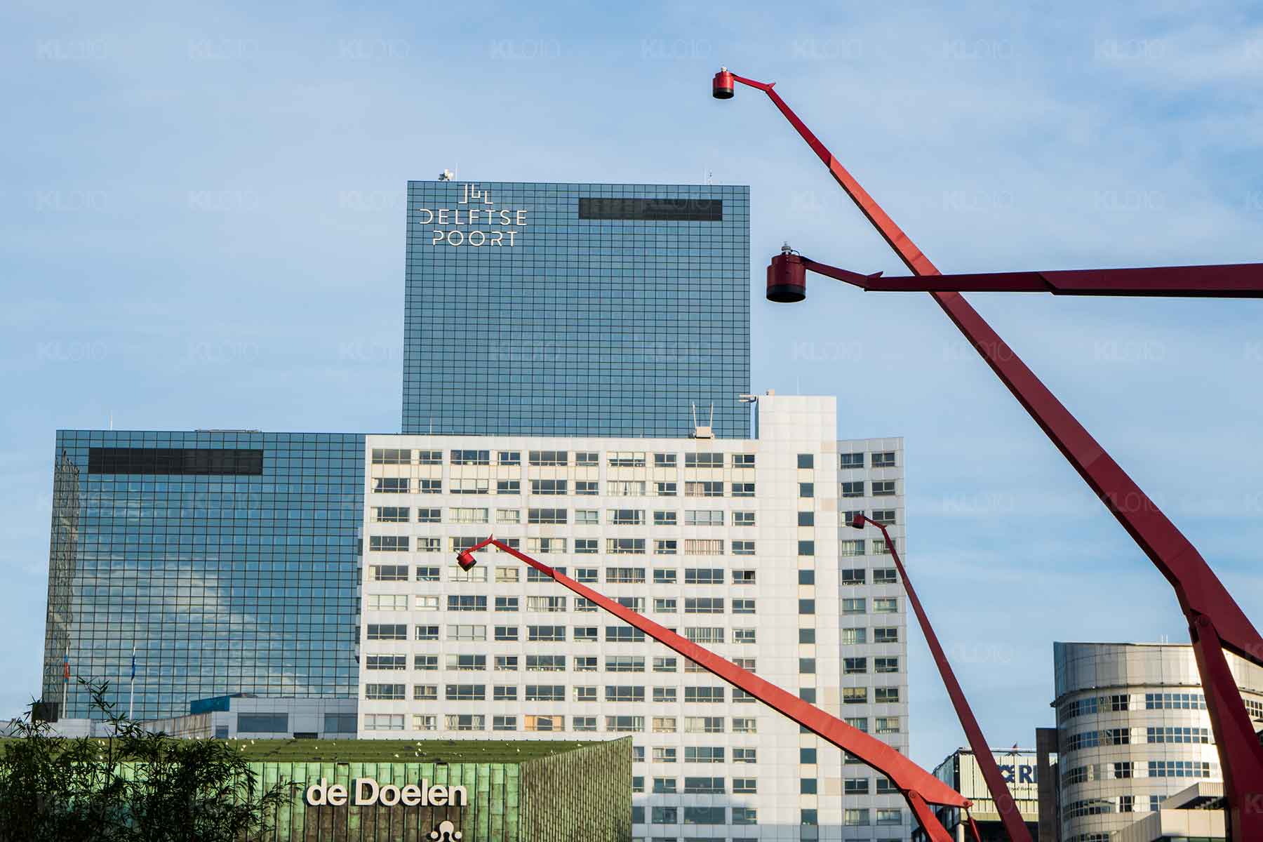 De Poort en de Doelen - Foto skyline Rotterdam