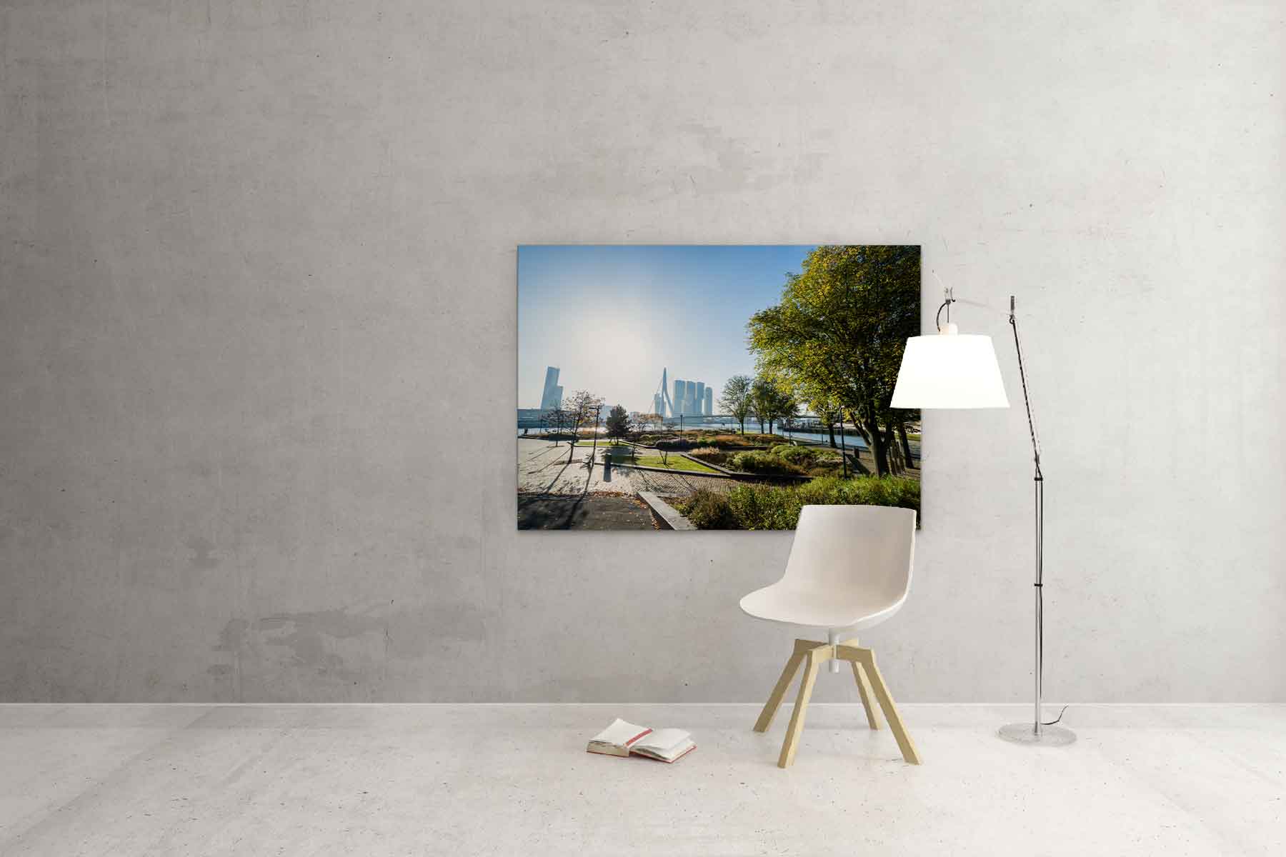 Skyline in het groen - Foto skyline Rotterdam