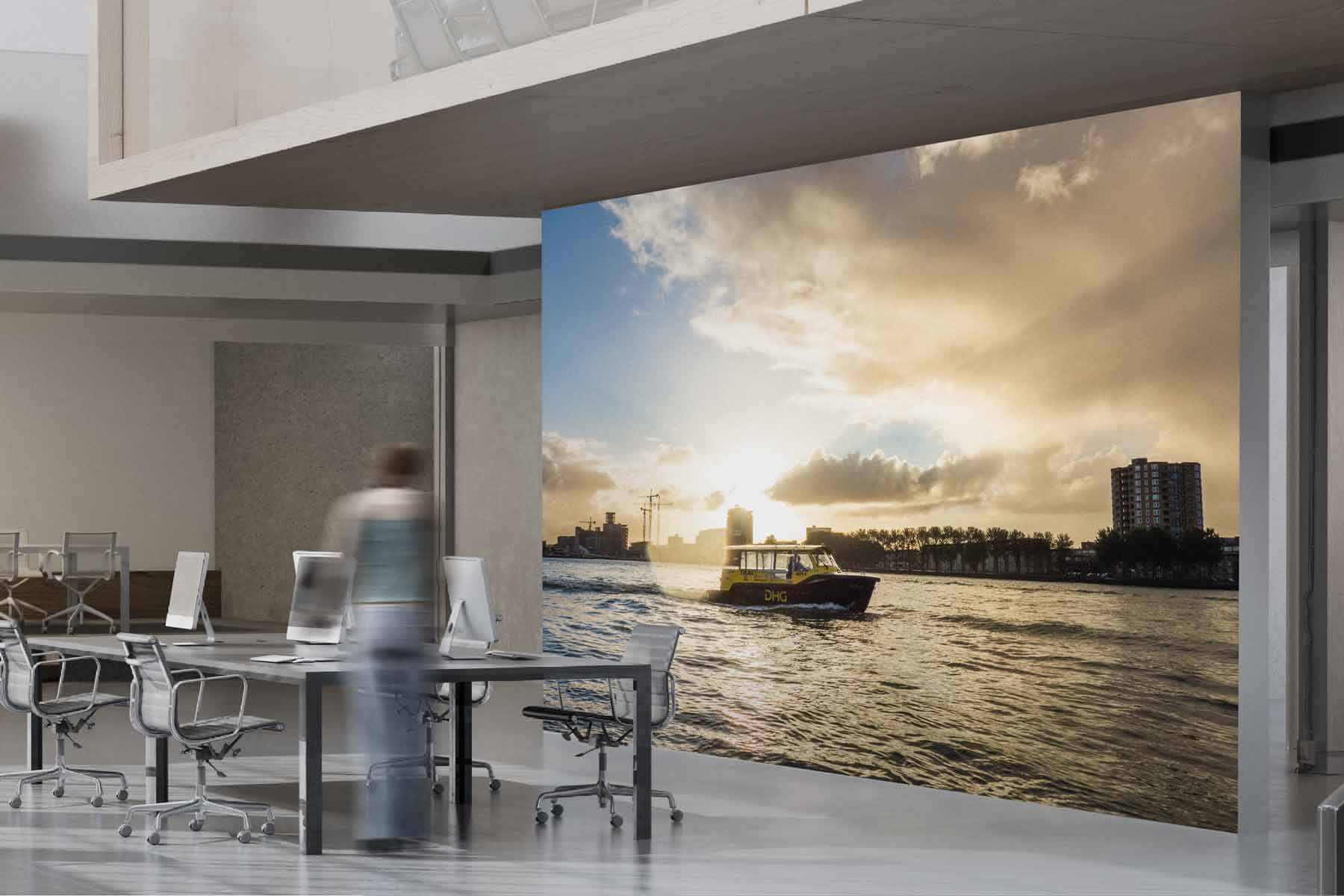 Watertaxi in de Maas - Foto haven Rotterdam